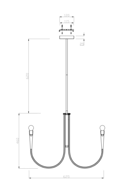 Люстра на штанге Freya FR5253PL-06N