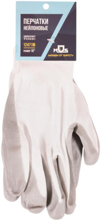 Перчатки х/б со вспененным латексным покрытием 10дюйм MOS 12475М