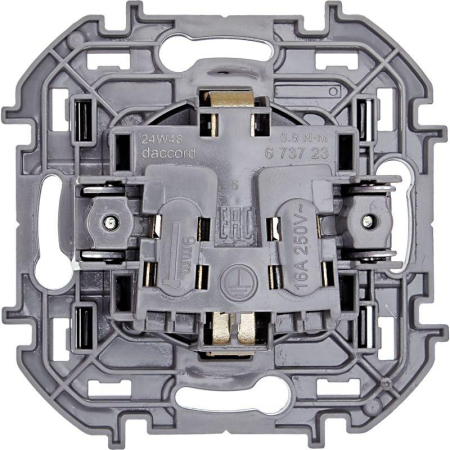 Розетка 1-м СП Inspiria 16А IP20 250В 2P+E немецк. стандарт механизм антрацит IEK 673723