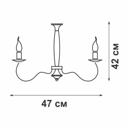 Люстра 5xE14 макс. 40Вт Vitaluce V1659/5PL