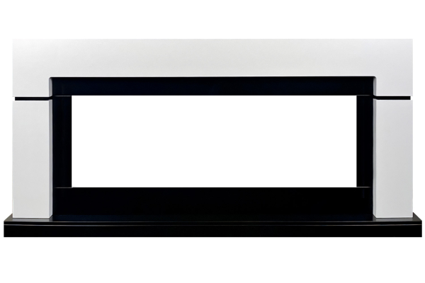 Royal Flame Каминокомплект Lindos 60 (Разборный) - Белый с черным с очагом Vision 60 LOG LED