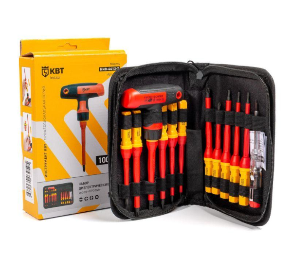 Набор отверток диэлектрических "Профи" НИО-4412-Т КВТ 87128