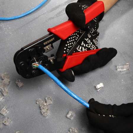 Кримпер HT-568R для обжима 8P8C, 6P6C REXANT