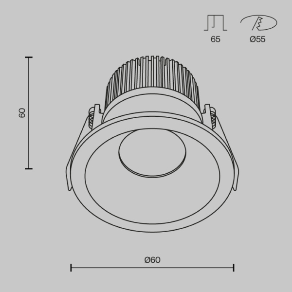 Влагозащищенный светильник Maytoni Technical DL034-01-06W3K-D-W