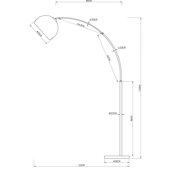 Торшер ARTE Lamp A5822PN-1SS