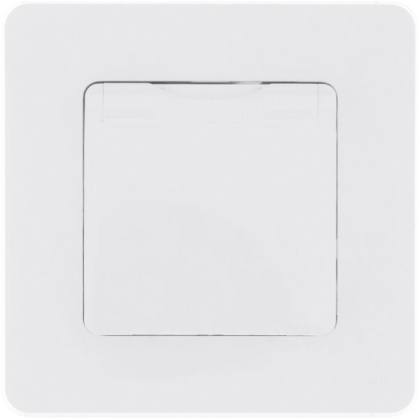 Розетка 1-м СП Inspiria 16А IP44 250В 2P+E защ. шторки с крышкой немецк. стандарт механизм бел. IEK 673740