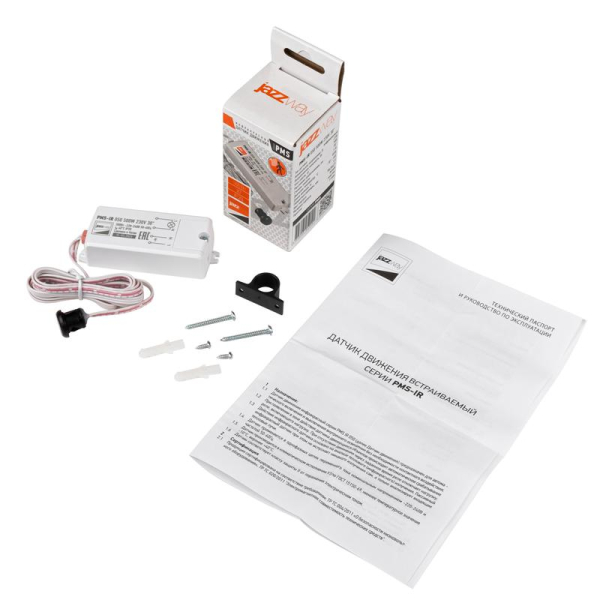 Датчик движения PMS-IR 050 500Вт 230В 30град. WH IP20 Jazzway 5059092