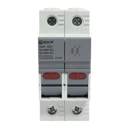 Предохранитель-разъединитель DF 10х38 2п (тип ПВЦ) EKF df102-e