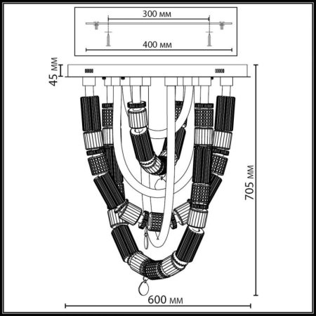 Накладная люстра Odeon Light 5456/80CL