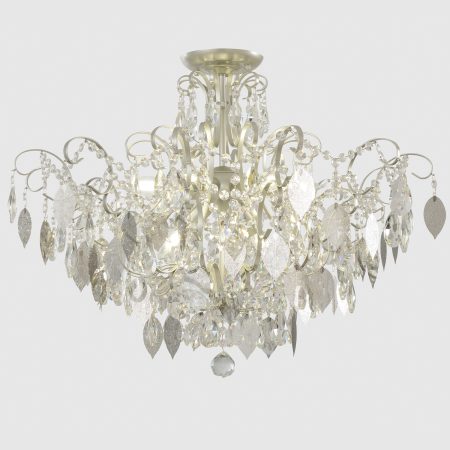 Crystal Lux Светильник потолочный Crystal Lux ESMIRALDA PL9 SILVER