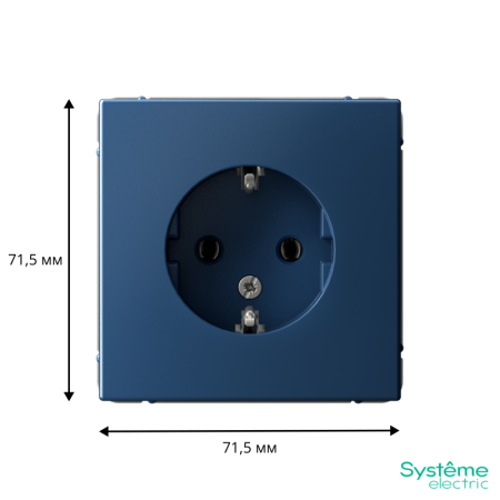 Розетка ArtGallery 16А с заземл. механизм аквамарин SE GAL001143