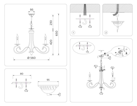 Подвесная люстра Ambrella Light TR9605