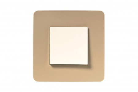 Рамка 1-м UNICA STUDIO песочн./бел. SchE NU280226