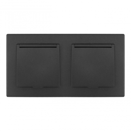 Розетка Arte Milano SET06-2-41-1x2 black