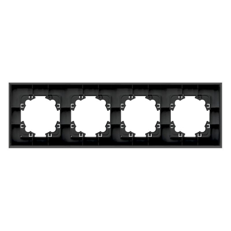 Рамка 4-м Афина стеклянная графит UNIVersal 2257