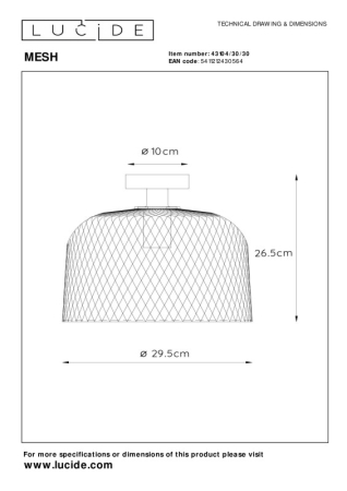 Накладной светильник LUCIDE 43104/30/30