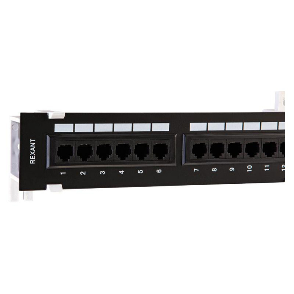 Панель коммутационная настенная, 12 портов, UTP, RJ-45, CAT 5e REXANT