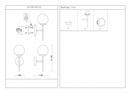 Бра ST-Luce SL1203.401.01