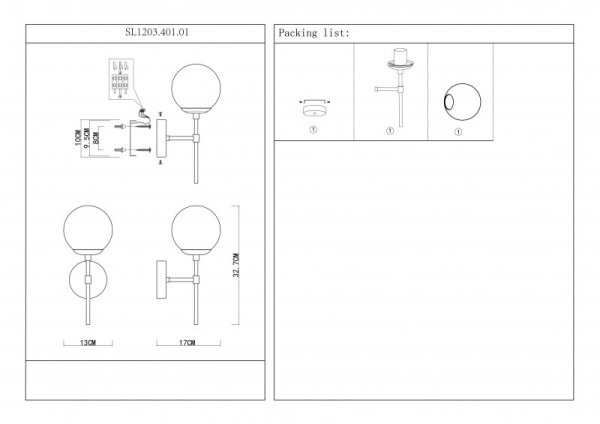 Бра ST-Luce SL1203.401.01