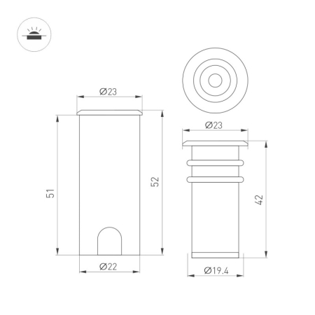 Тротуарный светильник Arlight 056634
