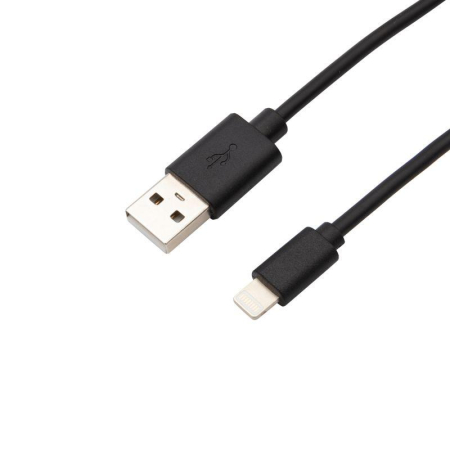 Кабель USB-A – Lightning для Apple, 2,1А, 1м, ПВХ, черный REXANT