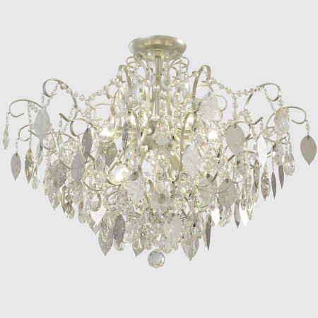 Crystal Lux Светильник потолочный Crystal Lux ESMIRALDA PL9 SILVER