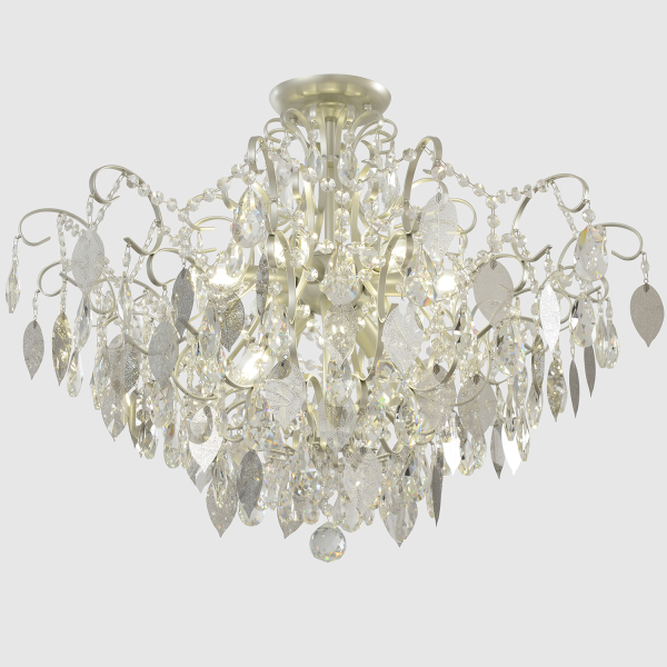 Crystal Lux Светильник потолочный Crystal Lux ESMIRALDA PL9 SILVER