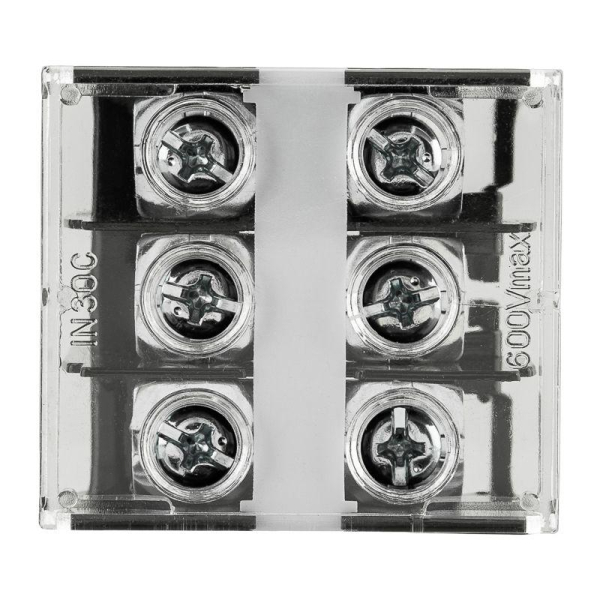 Блок зажимов клеммный БЗД 3х-полюсный 10,0 мм2 50A на DIN-рейку REXANT