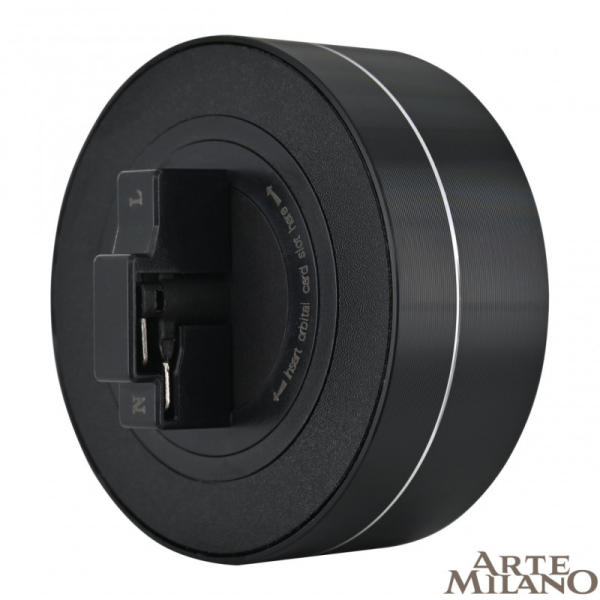 Трековая система розеток Arte Milano 380011TLS/LWS Black