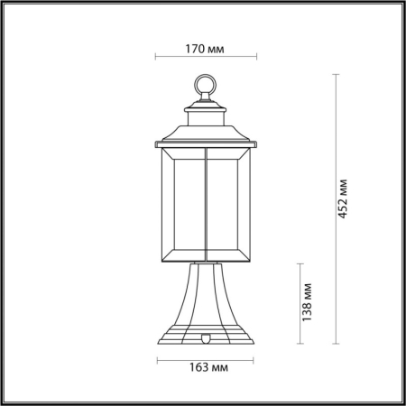 Садово-парковый светильник Odeon Light 4961/1A