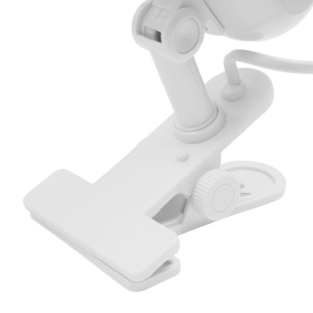 Светильник H-035 прищепка 220В 40Вт метал. бел. Camelion 7198