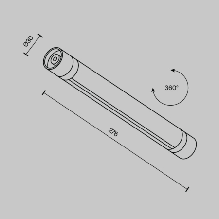 Шинопровод Maytoni Technical CA012-TRX-300-B