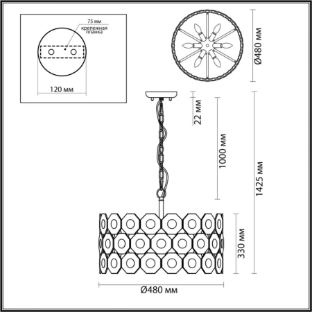 Подвесная люстра Odeon Light 4974/6