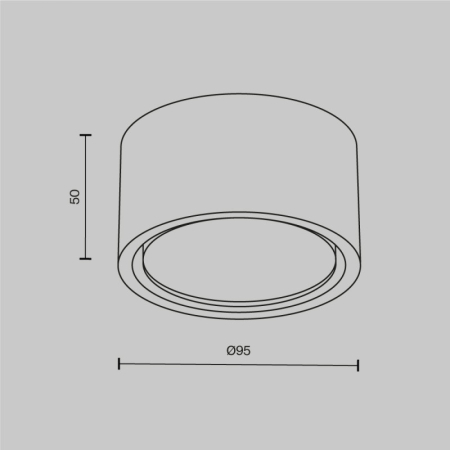 Накладной светильник Maytoni Technical C001CL-GX53-W