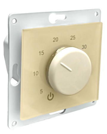 Термостат механический Th-HF-G-B 16А 3.6кВт для теплых полов датчик пола с возможн. установкой в рамку Schneider Glossa беж. Extherm Th-HF-G-B