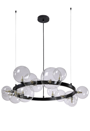 Crystal Lux Люстра Crystal Lux AGATA SP15 V2 BLACK/TRANSPARENTE