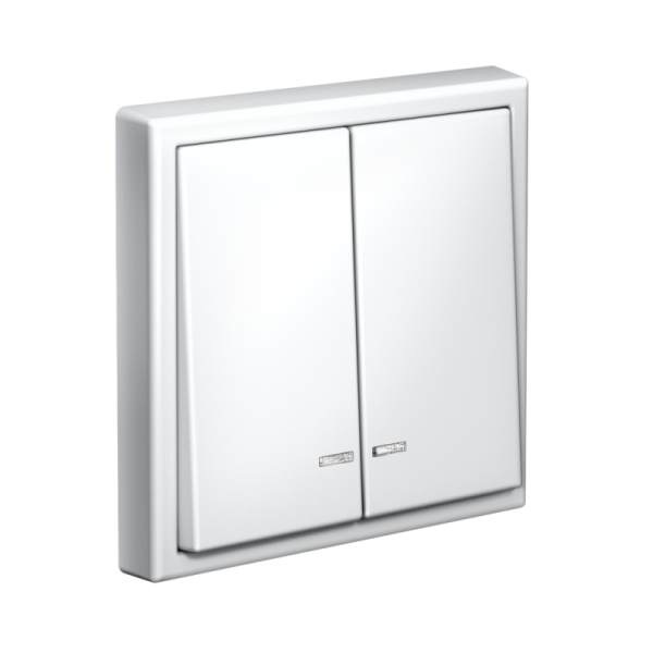 Выключатель 2-кл. ArtGallery (сх. 5а) 10AX с подсветкой быстрозажим. клем. механизм бел. SE GAL000153S