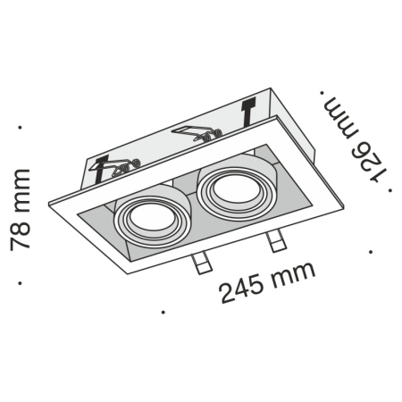 Встраиваемый светильник Maytoni Technical DL008-2-02-S
