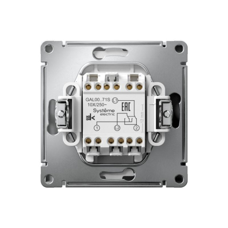 Переключатель перекрестный ArtGallery 10AX быстрозажим. клем. механизм бел. SE GAL000171S