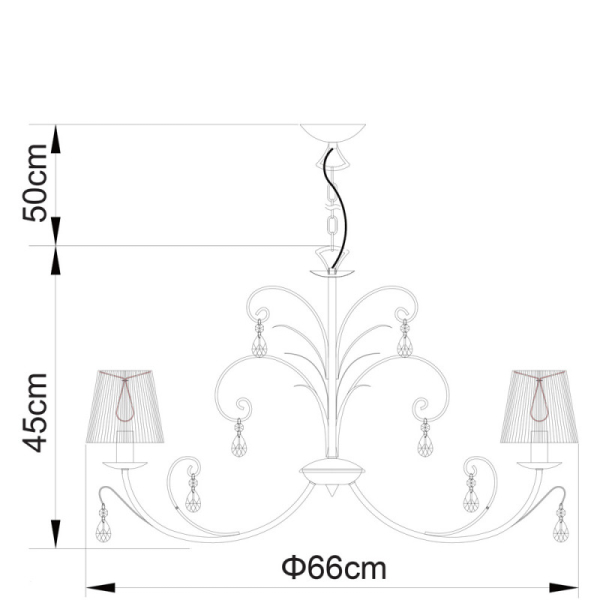 Подвесная люстра ARTE Lamp A1743LM-5WH