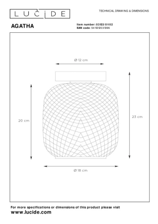 Накладной светильник LUCIDE 03133/01/02