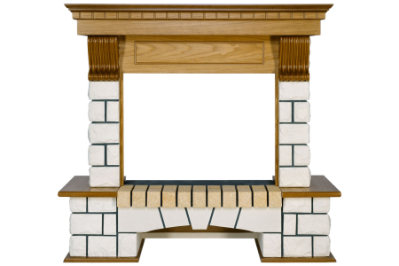 Royal Flame Портал Royal Flame Pierre Luxe - Белый / Дуб