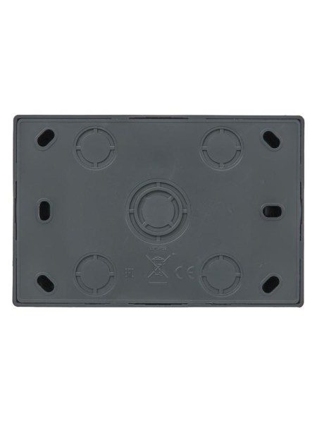 Розетка 2-м ОП LETO с заземл. закрытый корпус ПБТ графит LEZARD 752-3400-127B