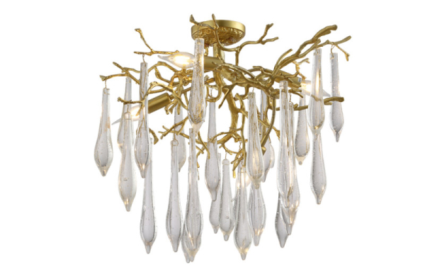 Люстра на штанге Crystal Lux REINA PL5 D600 GOLD PEARL