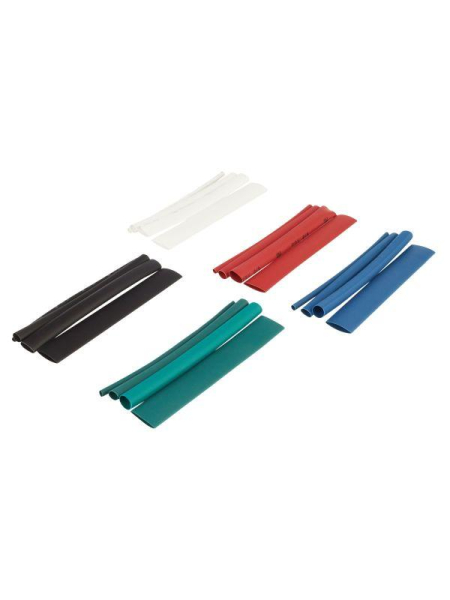 Набор трубок термоусадочных тонкостен. ТТУ 2/1; 4/2; 6/3; 8/4 (З; С; К; Ч) 20х8см разноцвет. IEK UDRS-D2-D8-10-3