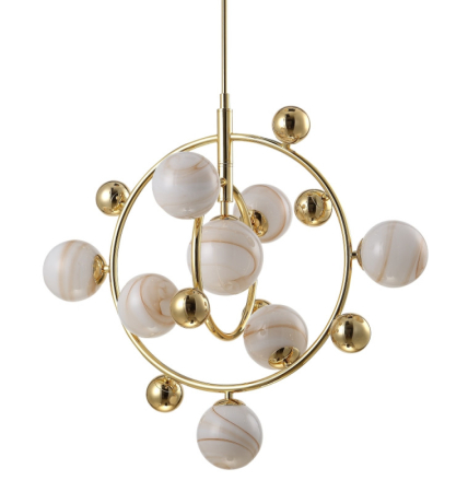 Подвесная люстра Crystal Lux SALVADORE SP8V GOLD