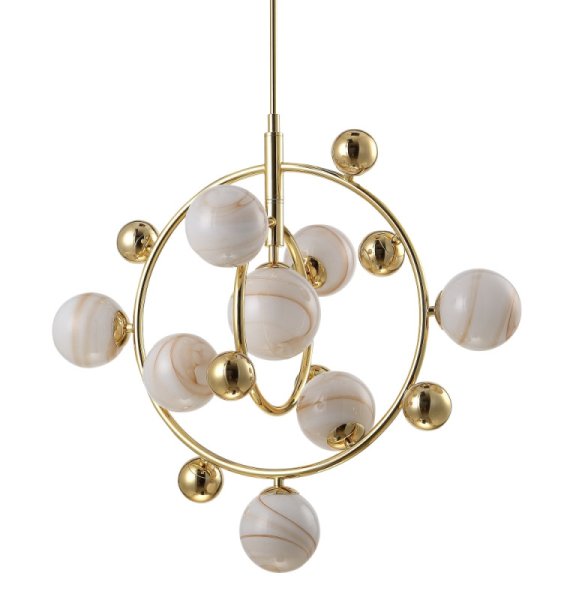 Подвесная люстра Crystal Lux SALVADORE SP8V GOLD