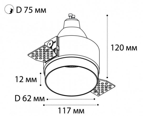 Встраиваемый светильник ITALLINE DL 2248 black