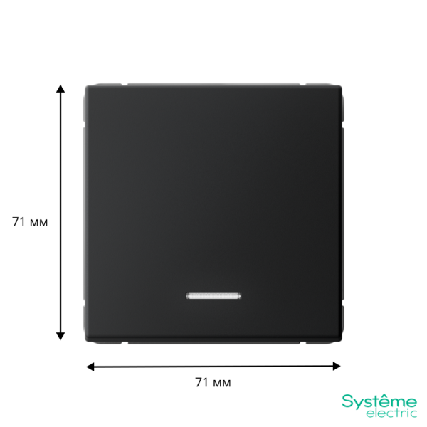 Выключатель 1-кл. ArtGallery 10AX с подсветкой быстрозажим. клем. механизм карбон SE GAL001013S