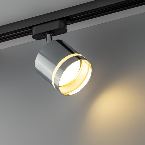 Светильник трековый ARTLINE поворотный 85х85х80мм GX53 230В алюм./пластик. 4кв.м хром. Ritter 59867 5